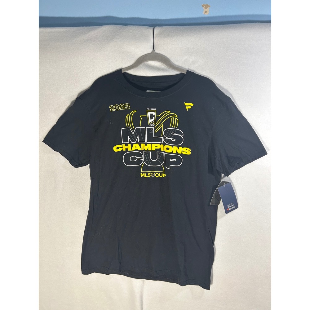 Fanatics Columbus Crew 2023 MLS Champions Cup T-Shirt Men Large Black NWT Soccer